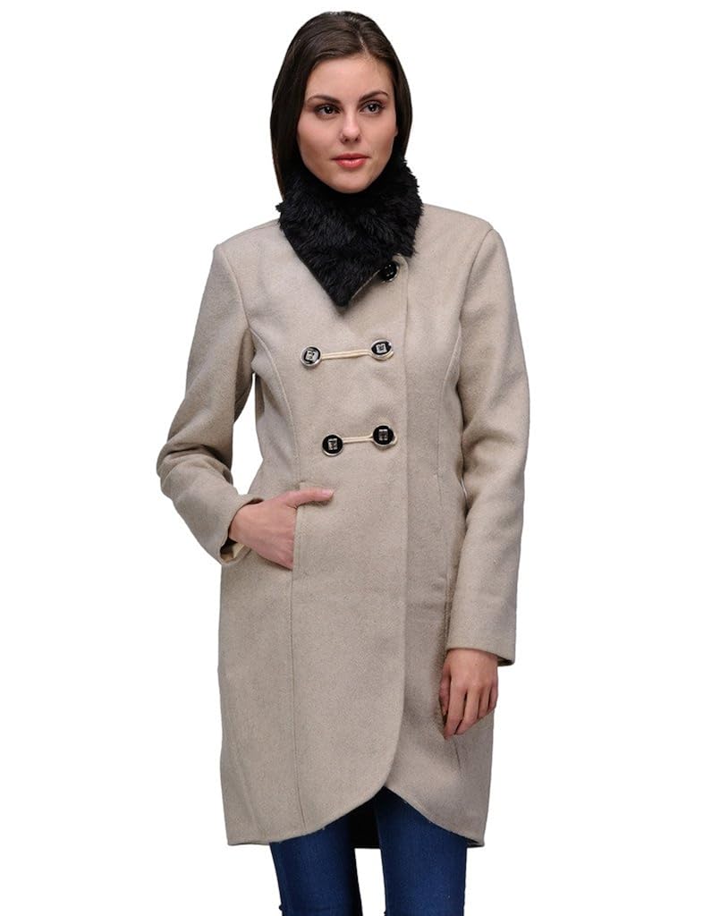 natty india cream wool blend and feather women's western wear jacket