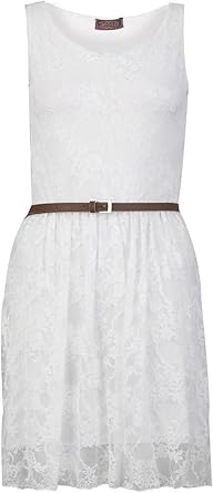 white lace skater dress uk