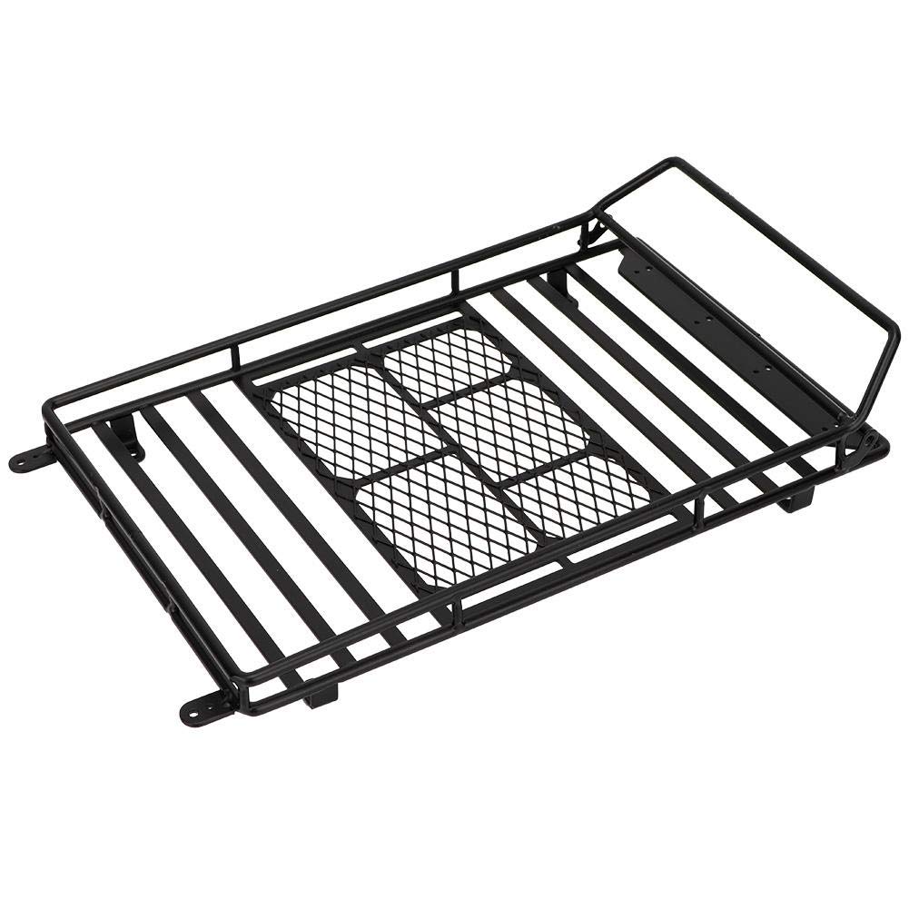 Drfeify RC Luggage, 1/10 RC Car Roof Rack Luggage Carrier Tray Parts for TRX-4/SCX10(With LED)