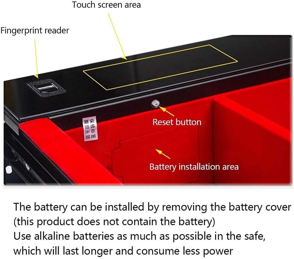 Mgo Drawer Safe Fingerprint Safe Sliding Security Safe Smart Electronic Cabinet Lock Fingerprint Lock Cabinet Lock Biometric Lock Drawer Fingerprint Lock (Size : B): Home & Kitchen