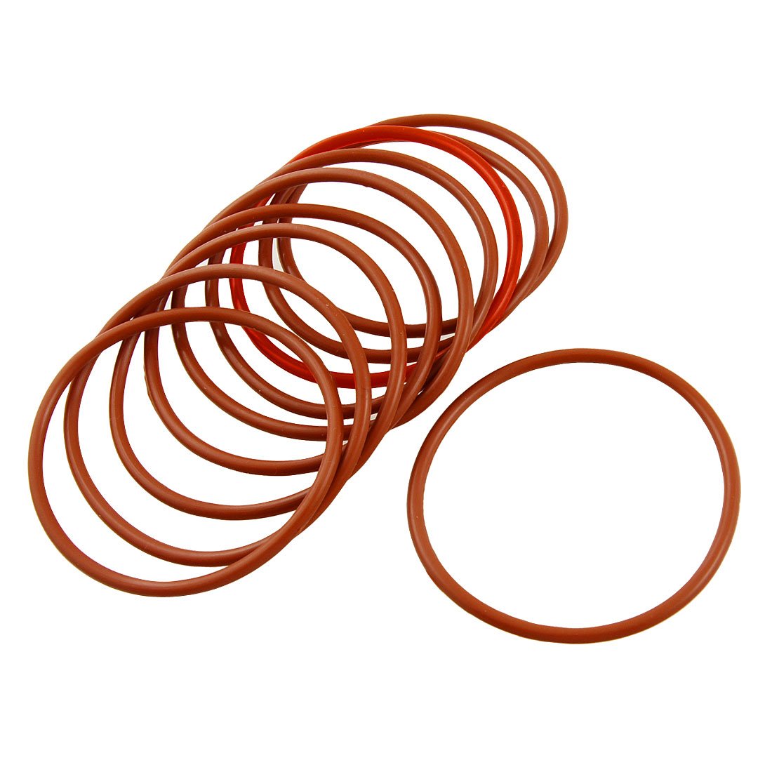 Sourcingmap 10 Pcs Silicone O Ring Seal Sealing Gasket 56mm x 62mm x 3mm