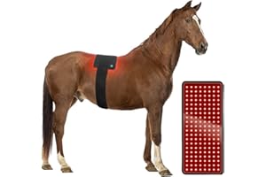 Red Light Therapy Belt for Horse, Dual Wavelength 660nm & 850nm Infrared Device, Portable Muscle Recovery Pad for Equine Back