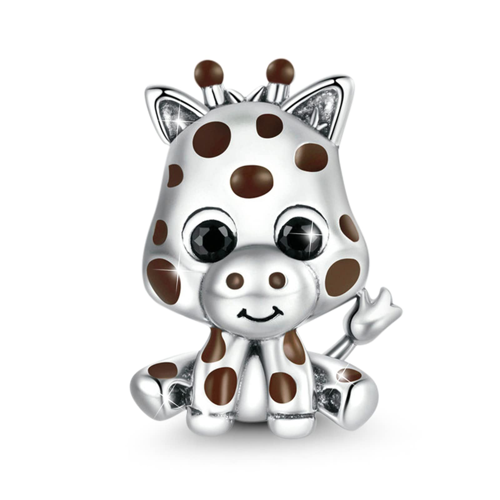 GNOCE Baby Giraffe Charm Bead Sterling Silver Charm Fit Bracelet/Necklace for Women Girls Wife Daughter