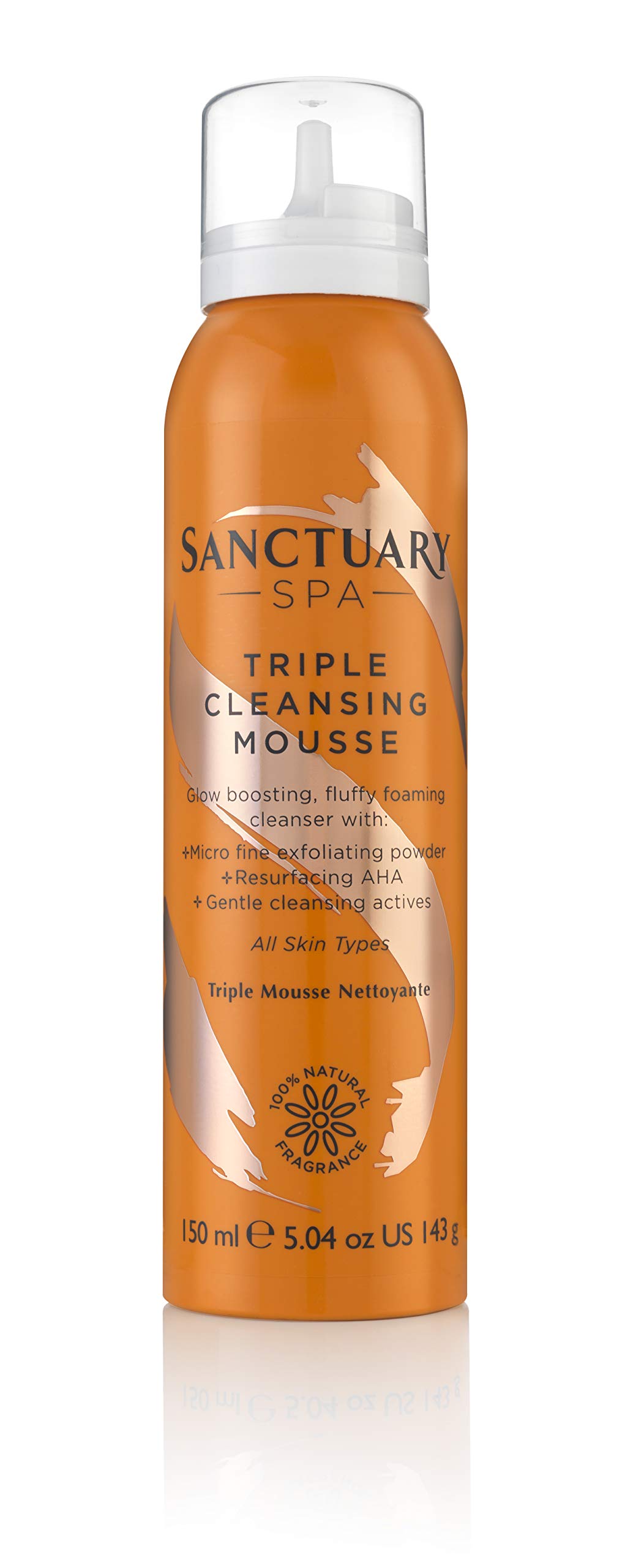 Sanctuary Spa Foaming Face Wash, Triple Cleansing Mousse, 3 in 1 Cleanser and Exfoliator, 150 ml