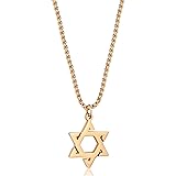 Star of David Necklace Stainless steel David Star