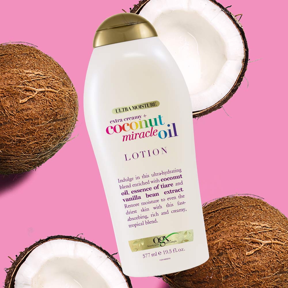 OGX Extra Creamy + Coconut Miracle Oil Ultra Moisture Lotion, 19.5 Fl Oz (Pack of 1) : Beauty