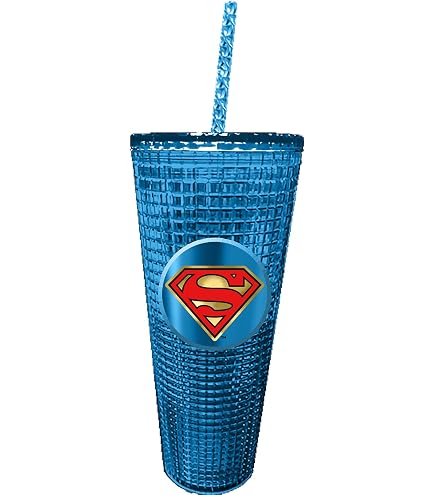 Paladone Verre à boire Superman 440 ml, sous licence officielle DC Comics pour fans de super-héros, cadeau amusant, produit de film, Bleu