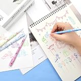 OFFCUP 10pcs Flamingo Gel Pens Fine Point 0.38mm Colorful Writing Set view 6