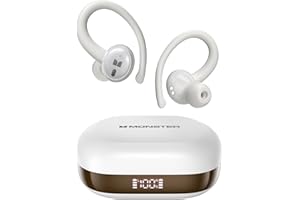 Monster N-Lite 216 Wireless Earbuds, Sports Ear Buds with Earhooks, ENC Noise Cancelling Mic,IPX6 Waterproof. Bluetooth 6.0 H