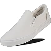 Men's Sneakers Classic Low Top Slip On Shoes Wide Canvas Skate Loafers Sneakers with Soft Insole Causal Dress Shoes for Men Comfortable Walking Shoes Slip on Sneakers for Men