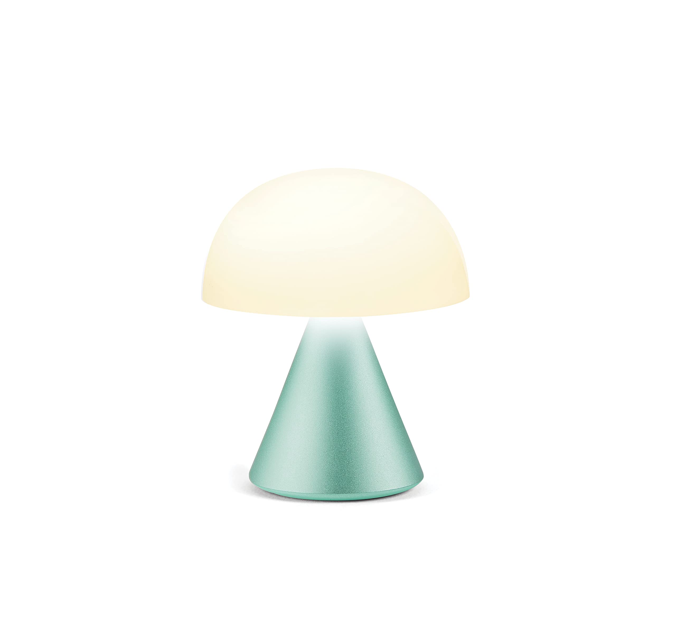 Lexon Mina Small Mushroom Lamp - LED Portable Bedside Light for Bedrooms, Kids & Nursery - Rechargeable with 12h Autonomy & Memory Dimmer, Aluminum - Mint — image 1