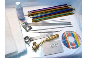 Devardi Glass Lampworking, Blowing, Beadmaking COE 104 Beginner Starter Kit - Basic