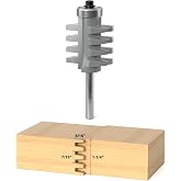 APIOLO Professional 1/4" Shank Reversible Finger Glue Joint Router Bit Tool for Woodworking, Bearing Finger Joint Router Bit for DIY Door Table Cabinet Shelve Furniture