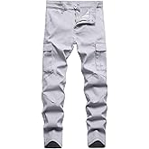 Boys' Straight Leg Jeans Skinny Fit Ripped Destroyed Distressed Stretch Slim Denim Pants for Kids 3-16 Years