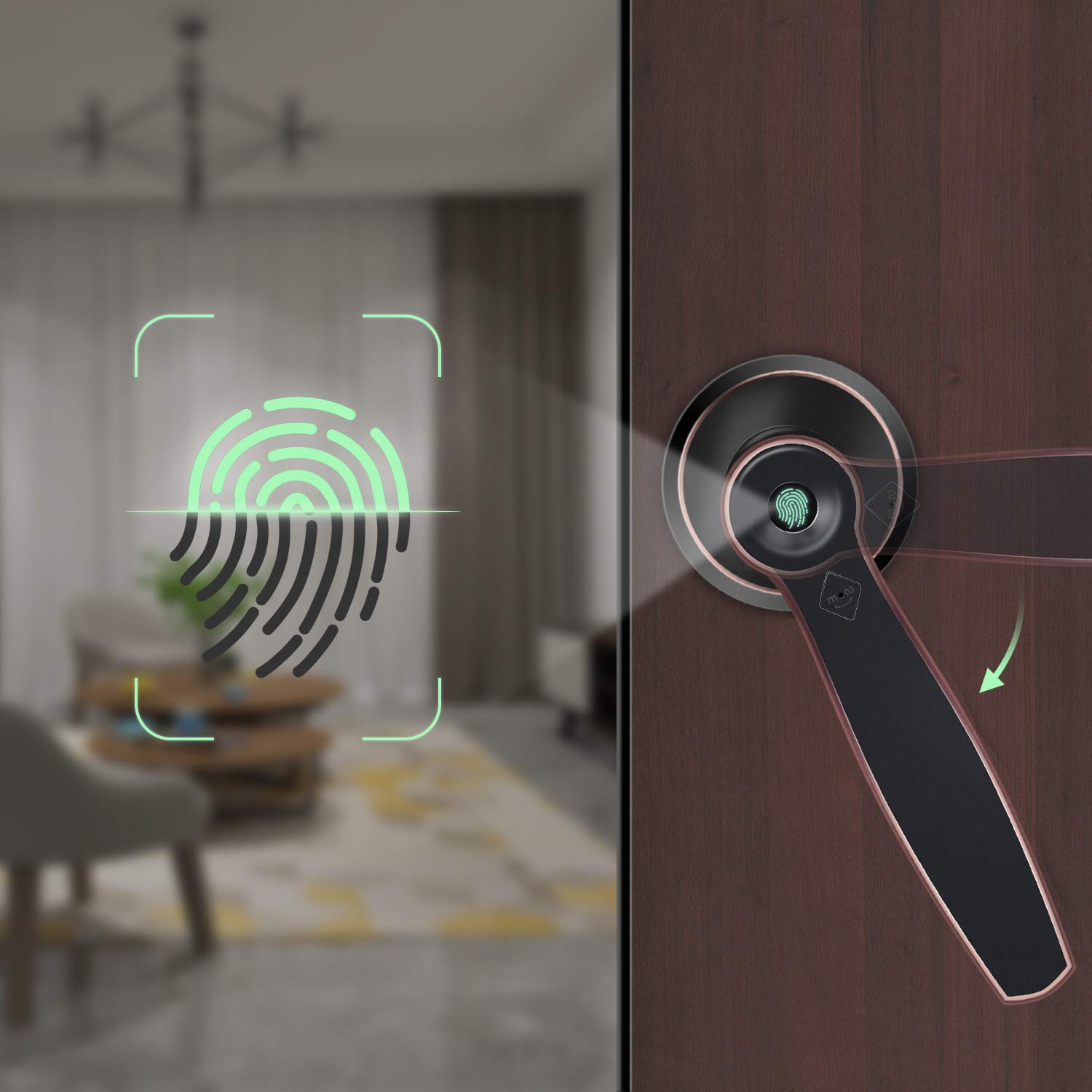 Mua Dato Biometric Door Lock with Fingerprint Keyless Entry Front Door Smart Deadlatch Lock