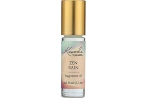 Kuumba Made Zen Rain Fragrance Oil, Long-Lasting Small-Batch Perfume Roller, Vegan, Alcohol-Free, .125 Fl Oz