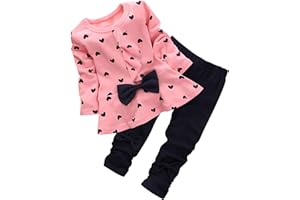 BOMDEALS Adorable Cute Toddler Baby Girl Clothing 2pcs Outfits