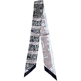 JERLA 100% Mulberry silk Scarf Head Hair Ribbon Handbag Handle wrap Tie Bundle Neckerchief Scarf for women men