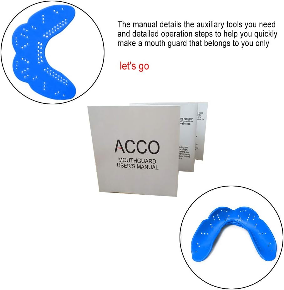 ACCO Mouth Guard Sport 1.6mm Custom Fit Sports Mouthguard for Youth/Adults (White) : Sports & Outdoors