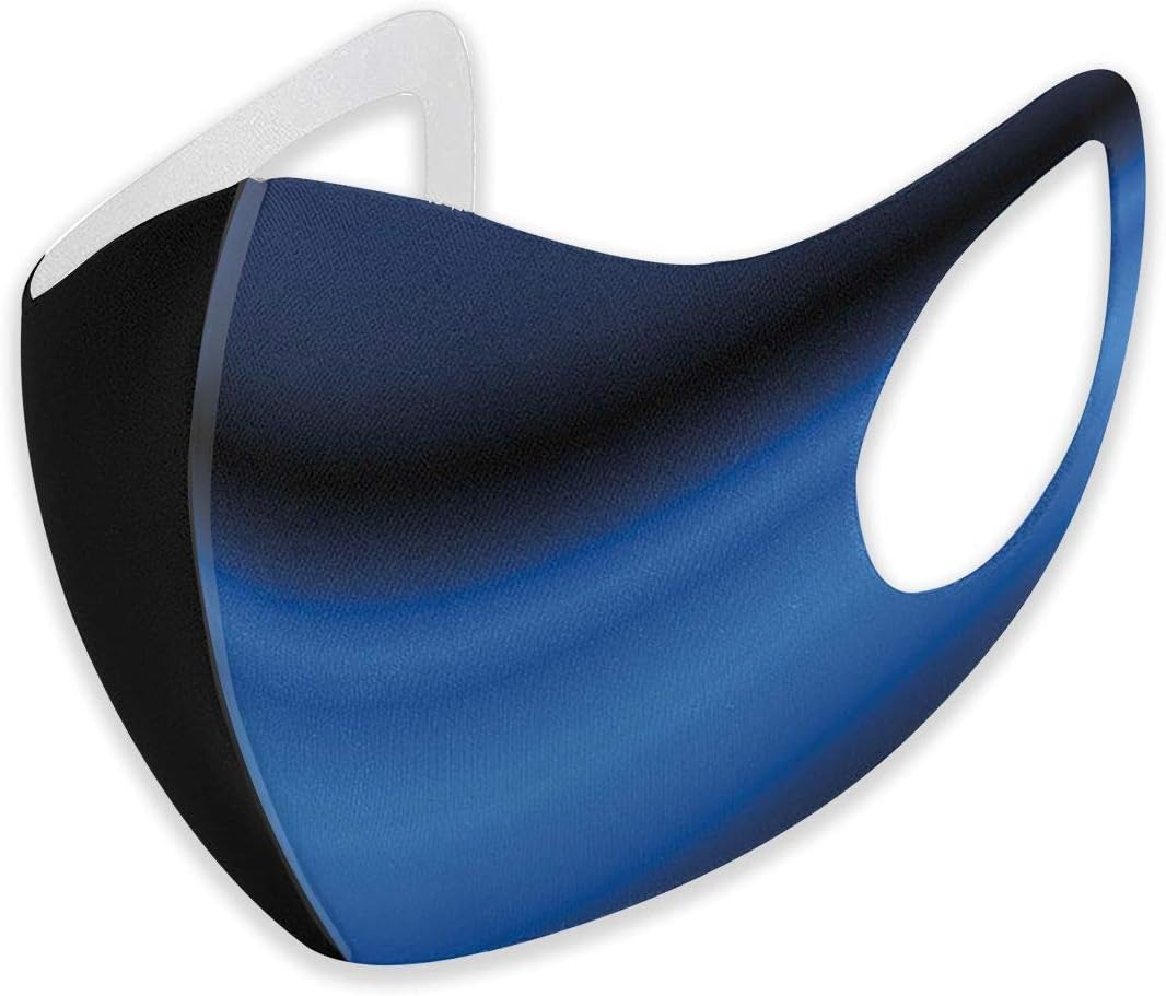 Comfortable Windproof mask,Abstract Wavy Curvy Bold Color Bands Soft Blurred Digital Ombre,Fashion Facial decorations for Adult M