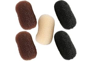 SOLUSTRE Hair Updo Padding Hair Styling Tools 5Pcs Volume Hair Base Bump Up Puff Hair Head Cushion Insert Sponge Foam Hair Vo