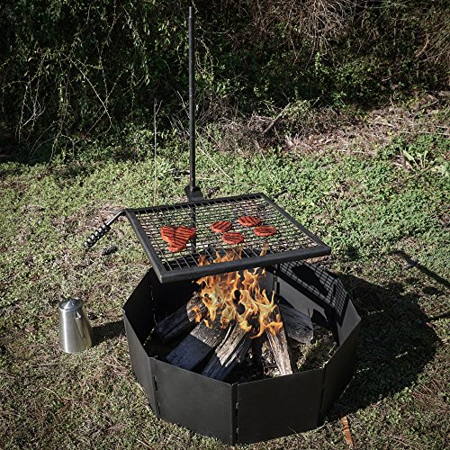 Titan Adjustable Swivel Grill Campfire Cooking Grate 40 Fire Pit