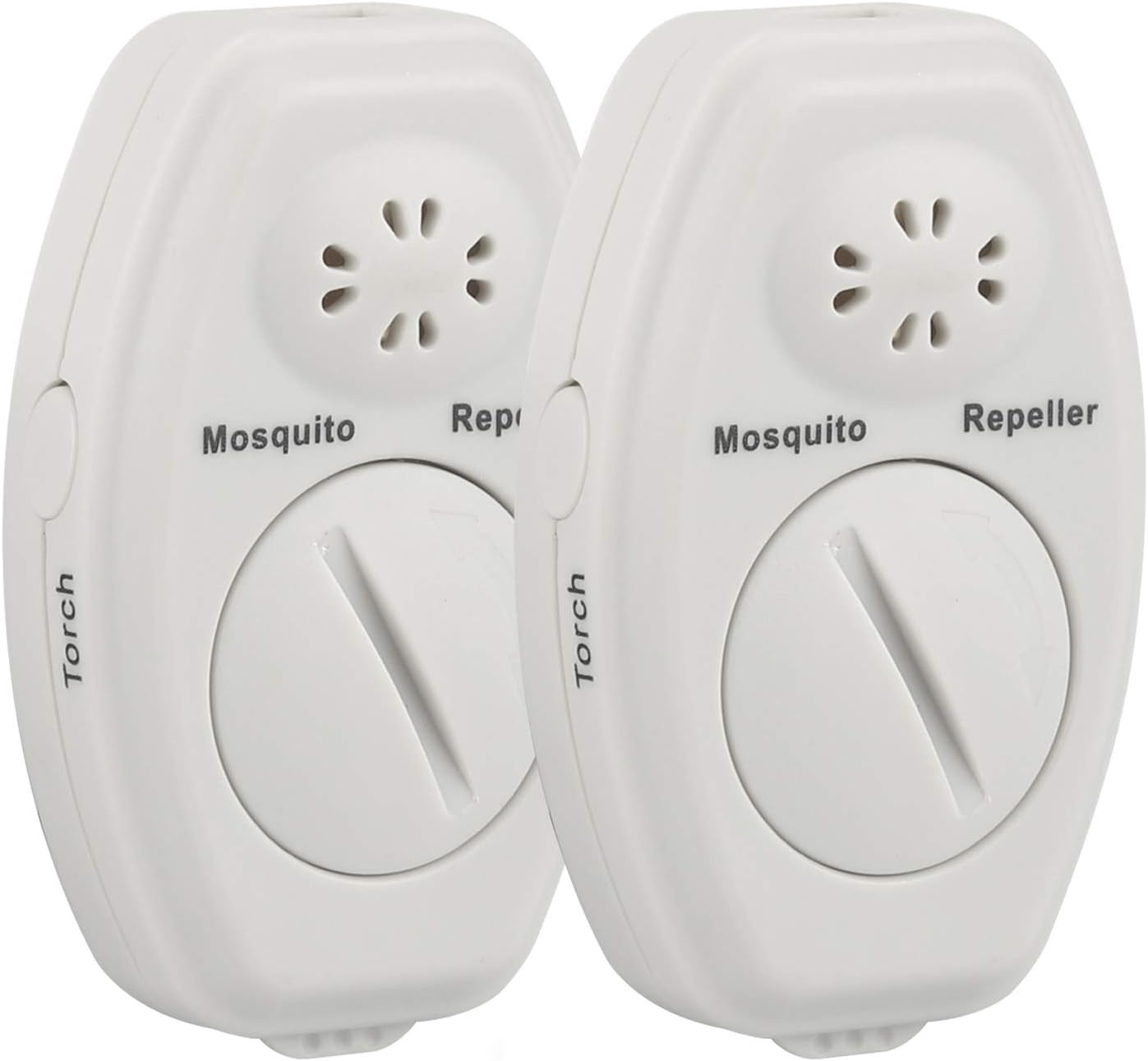 2Pack Portable Ultrasonic Anti Mosquito Repellent Electronic Mosquito Repelant Torch Light Watch Wristband Type, Lithium Battery Outdoor Indoor Use, Mini size Ideal for Hike Mountaineering Fishing
