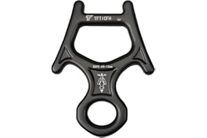 TFTICFH Figure 8 Descender, 30kN Climbing Descender, Heavy Duty 7075 Aluminum Belay & Rappel Equipment for Climbing, Mountaineering, Arborist, Caving, Aerial Yoga