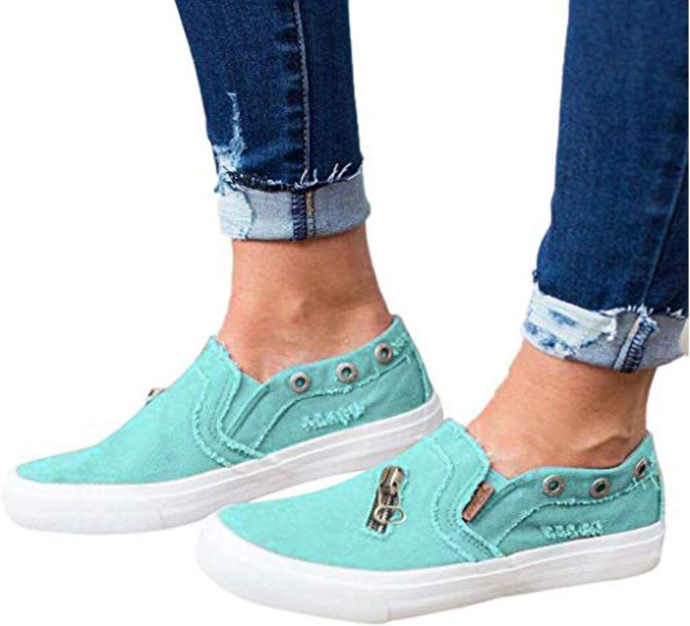 TnaIolral Women Casual Hollow-Out Shoes Round Toe Slip On Flat with Sneakers