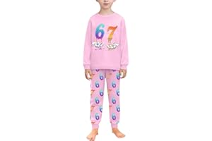Kids Funny 67 Meme Clothes Sets 2 Piece Lounge 6 7 shirt and Pants set Fashion Novelty 6 7 Meme Outfits for Teen Girls Boys