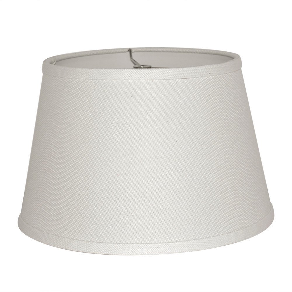 Tootoo Star 9x12x8" Fabric Natural Linen Cone Barrel Hand Craft Medium Lamp Shade Lampshade for Floor Table Lamp,Spider (Off White)