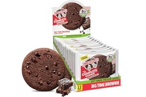 Lenny & Larry's The Complete Cookie – Big Time Brownie 4Oz BOX OF 12 – High Protein Snack with 16g Plant Protein – Soft-Baked