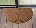 Mibao Half Round Entrance Door Mat, 24 x 36 inch Winter Durable Large Heavy Duty Front Outdoor Rug, Non-Slip Welcome Doormat for Entry, Patio