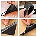 BakeWarePlus 8 PCS Non Slip Rug Grippers Carpet Rubber Anti-skid Pads Reusable Washable Triangle Pad with Rug Sticker Black