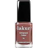 LONDONTOWN lakur Brown Nail Polish, Gel-Like Shine, Long-Lasting Color, Strengthens & Hydrates Nails, 0.4 Fl Oz