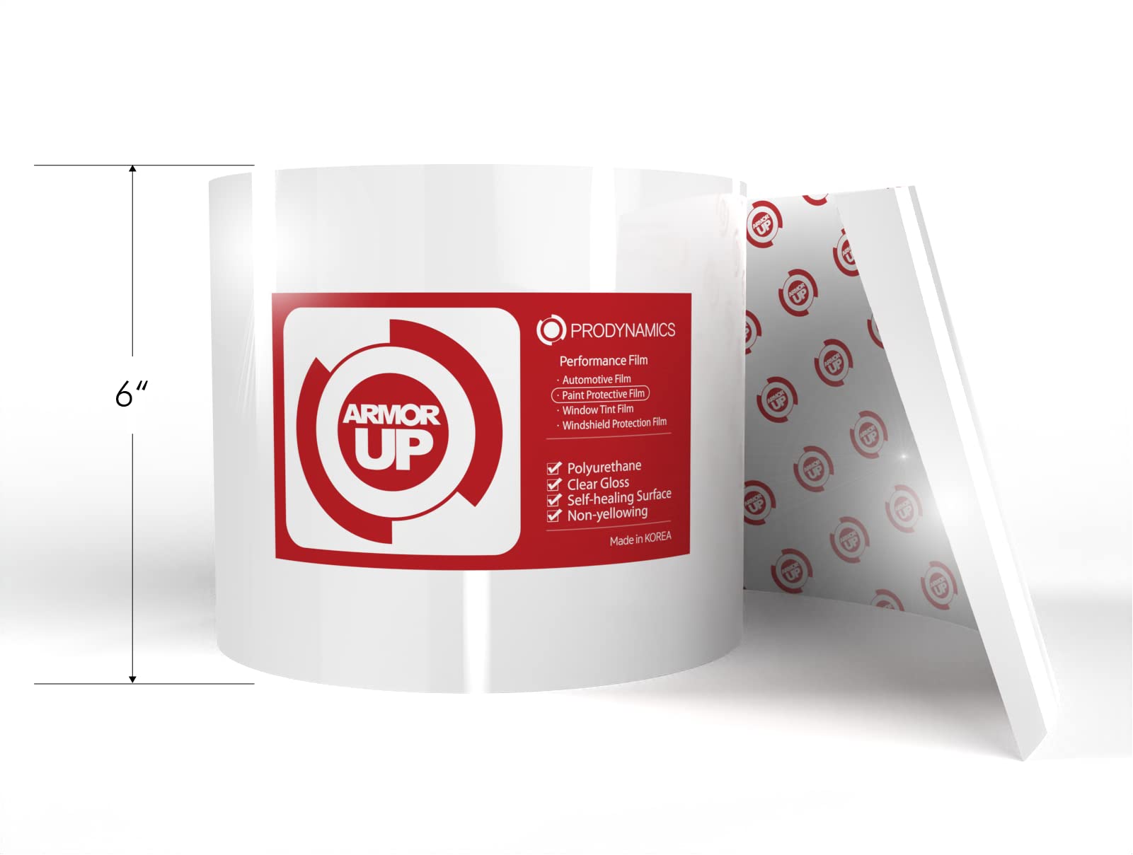 Photo 1 of [ARMOR UP] 6"x120" Bulk Roll Clear Paint Protection Film for Cars, Trucks - 8-mil TPU Automotive Protector Wrap for Bumper, Headlamps, Hood - Non-Yellowing, Self-Healing, UV Protection, Gloss Top Coat