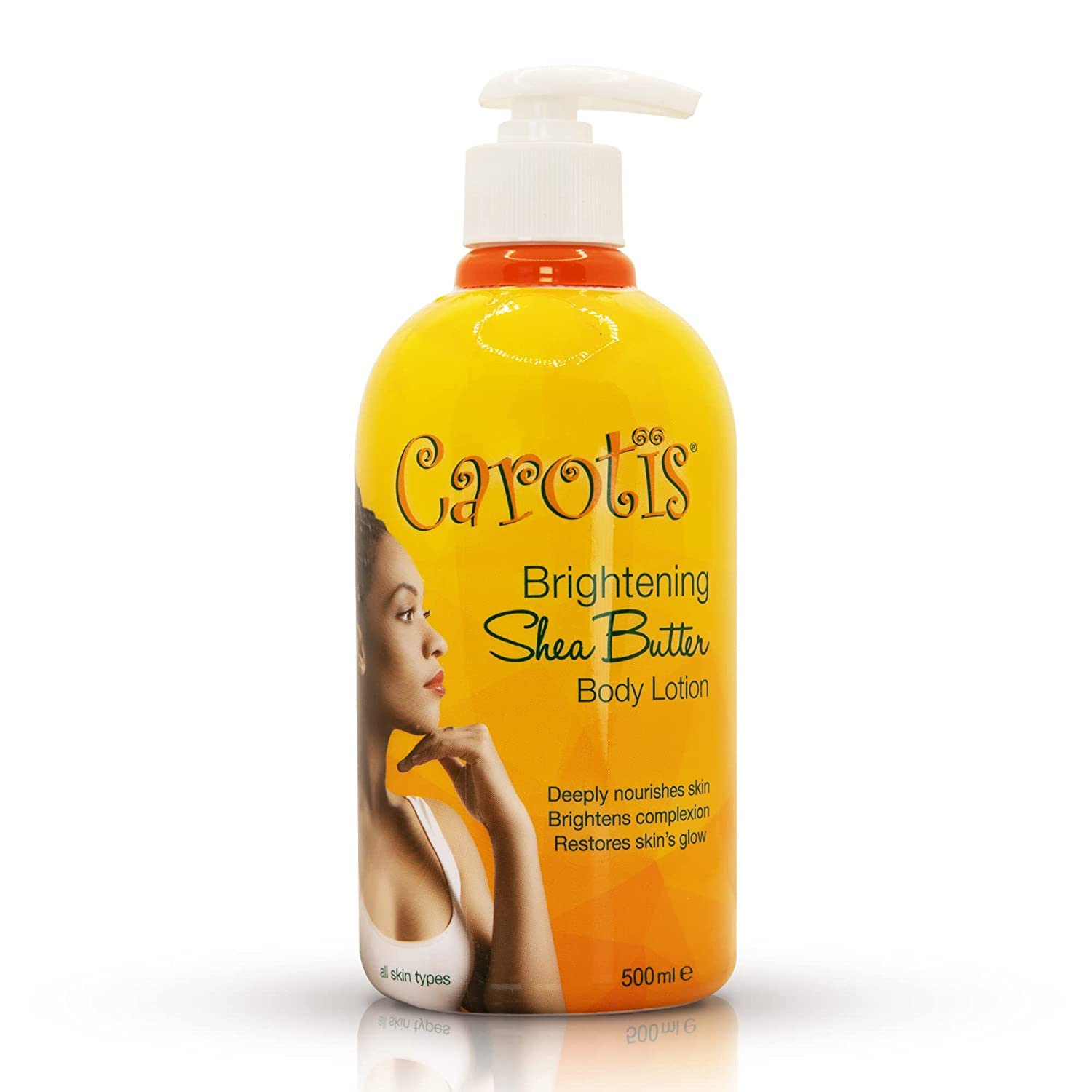 CAROTÏS, Skin Brightening Body Lotion – 17.6 fl oz / 500ml – Helps to Remove Dark Spots, with Shea Butter, Arbutin Complex and Vitamin A