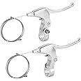 Chooee Bicycle Brake Lever,Mountain Bike Handlebar Brake Lever for MTB, Black/Silver