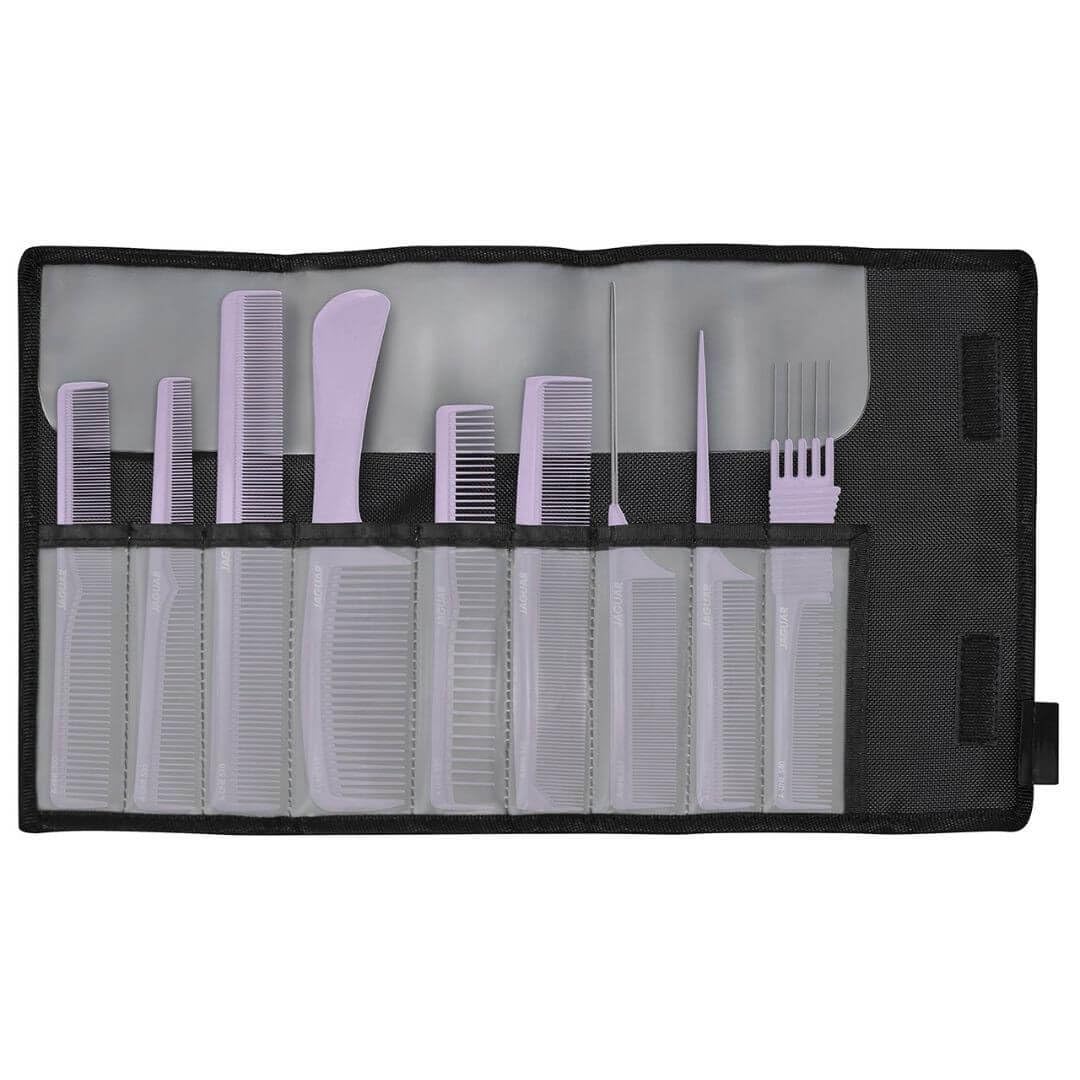 Jaguar - A-Line 9 delig comb set including case - lavender