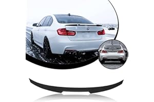 RoyalParts Rear Spoiler Wings Compatible with 2012-2018 F30 3 Series 4DR Sedan & 2014-2019 F80 M3 Sedan, 320i 325i 328i 330i 335i 340i Trunk Highkick Matte Black M4 Style Spoiler