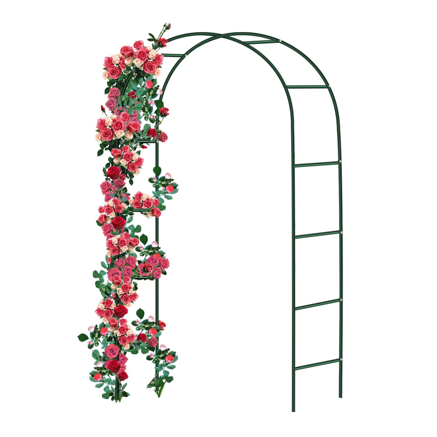 Forever Speed Metal Rose Arch Trellis Steel Frame Garden Arch, Flower Arch,Garden Decoration and Embellishment Climber Weatherproof 240 x 140 x 38 cm