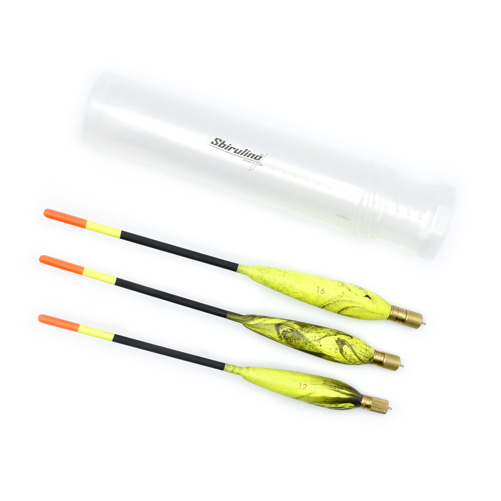 Sbirulino® Set of 3 floats model Kanal for English fishing (gr. 12-14-16) Floating container Included in the kit.