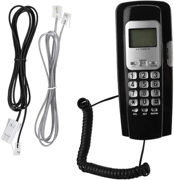 Wall Mounted Corded Telephone/Landline Phones with LCD Screen Month Day