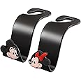 MOMODEER Car Seat Headrest Hook 2 Pack, Cute Car Hook Hangers Storage Organizer Interior Accessories for Purse Coats Umbrellas Grocery Bags Handbag, Black S Type