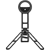 FANAUE Adjustable Phone Tripod Stand, Foldable Magnetic Cell Phone Holder with Arca-Swiss and 1/4" Screw Hole, Aluminium Magsafe Smartphone Mount with Cold Shoe for iphone16 15 14 13 12 Plus Pro Max