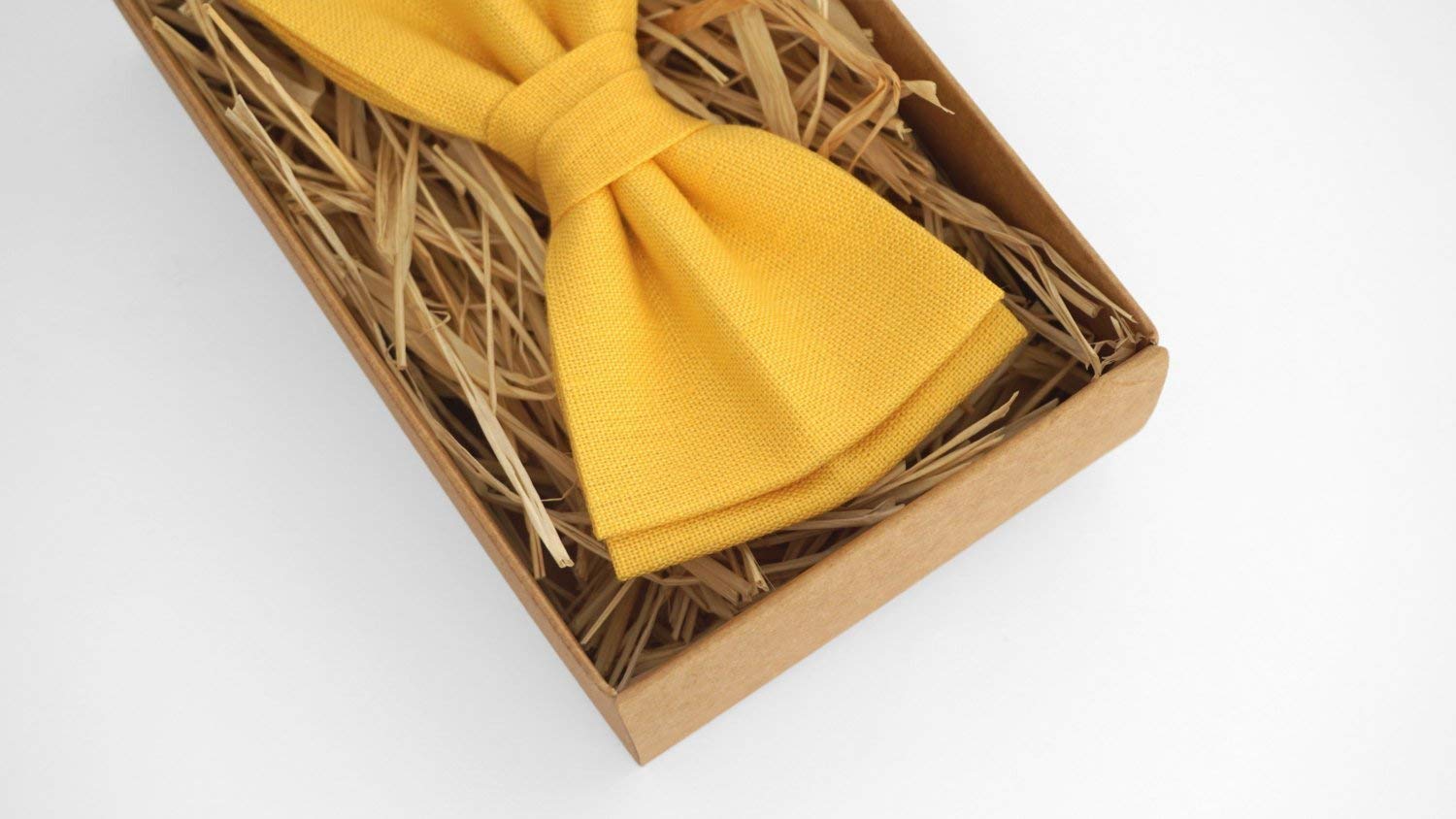 Yellow Bow tie, Bright Yellow Bow tie, Men's Yellow Bow tie