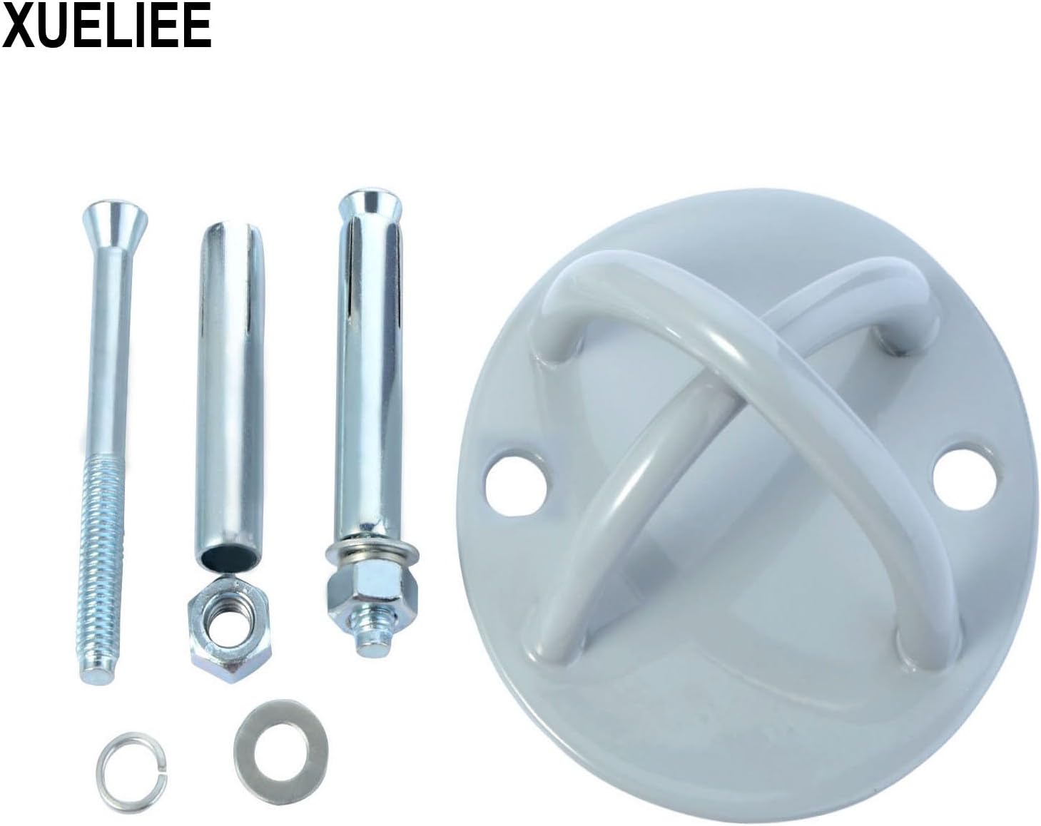 Xueliee Yoga Trapeze Ceiling Hooks, Indoor or Outdoor Yoga Ceiling Anchor X Mount Bracket Suspension Strap Trainer Wall for Suspension Straps, Gymnastic Rings, Aerial Yoga Swing Hammock, Resistance