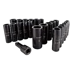 CRAFTSMAN Deep Impact Socket Set, SAE, 1/2-Inch, 23