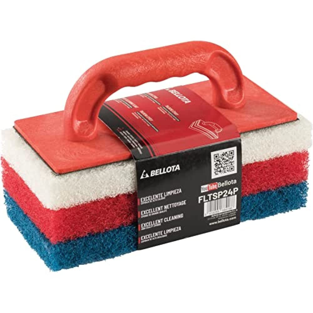 Bellota Talocha Scouring Pad, Plastic,Synthetic Felt, red, 0