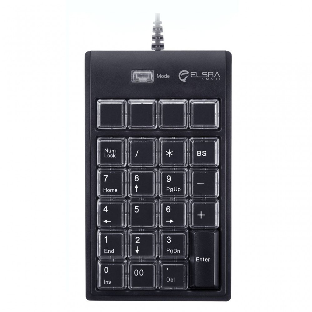 ELSRA USB Wired Macro Numeric Keypad with 26 Programmable Keys, 2 USB Hub for Windows Laptop and Desktop PK-2068